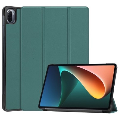 Xiaomi Pad 5 atverčiamas žalias odinis dėklas (sulankstomas) | Priedai.lt