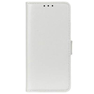 Nokia G50 baltas odinis atverčiamas dėklas - knygutė | Priedai.lt