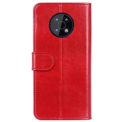 Nokia G50 raudonas odinis atverčiamas dėklas - knygutė | Priedai.lt
