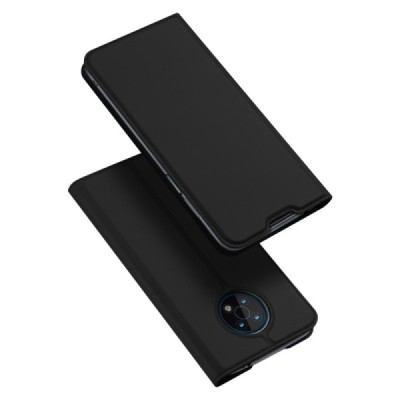 „Dux Ducis“ Skin serijos Nokia G50 juodas odinis atverčiamas dėklas | Priedai.lt