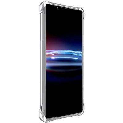 Sony Xperia Pro-I Imak sustiprintos apsaugos kieto silikono TPU skaidrus dėklas - nugarėlė + apsauginė ekrano plėvelė | Priedai.