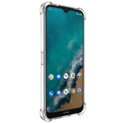 Nokia G50 Imak sustiprintos apsaugos kieto silikono TPU skaidrus dėklas - nugarėlė + apsauginė ekrano plėvelė | Priedai.lt
