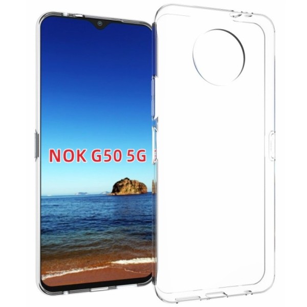 Kieto silikono (TPU) dėklas - skaidrus (Nokia G50)