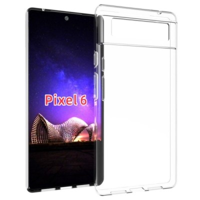 Google Pixel 6 kieto silikono TPU skaidrus dėklas - nugarėlė | Priedai.lt