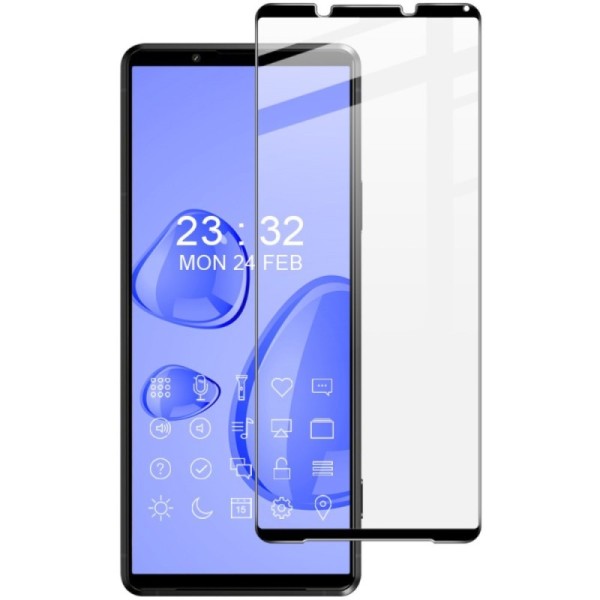 „Imak“ Tempered Glass pilnai dengiantis apsauginis ekrano stiklas 0.2 mm - juodas (Xperia Pro-I)
