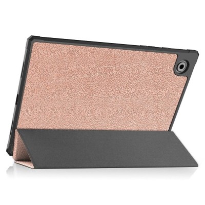 Samsung Galaxy Tab A8 10.5 2021 (X200, X205) atverčiamas auksinis odinis dėklas - knygutė | Priedai.lt