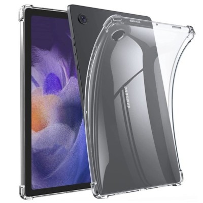 Samsung Galaxy Tab A8 10.5 2021 (X200, X205) kieto silikono TPU skaidrus dėklas - nugarėlė | Priedai.lt