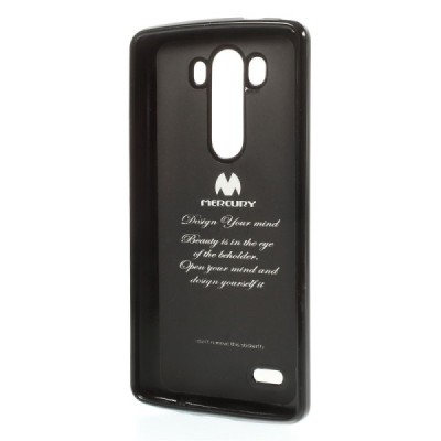 LG G3 Mercury juodas kieto silikono tpu dėklas - nugarėlė / Priedai.lt