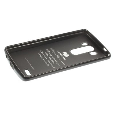 LG G3 Mercury juodas kieto silikono tpu dėklas - nugarėlė / Priedai.lt
