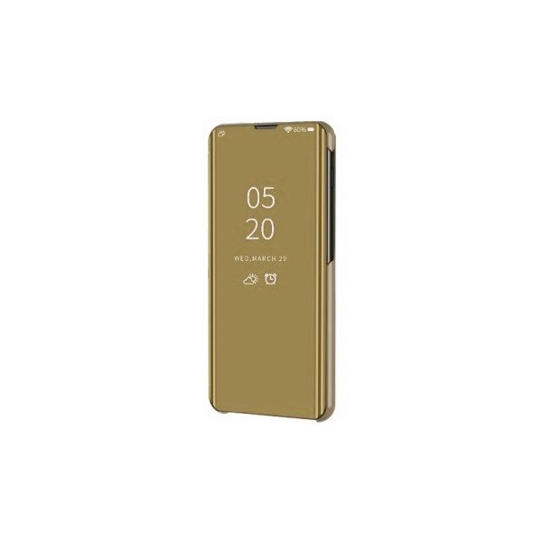 Plastikinis atverčiamas dėklas - auksinis (Galaxy S21 FE 5G)