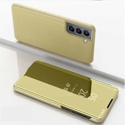 Samsung Galaxy S21 FE (Fan Edition) 5G plastikinis atverčiamas auksinis dėklas | Priedai.lt