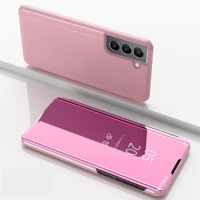 Samsung Galaxy S21 FE (Fan Edition) 5G plastikinis atverčiamas rožinis dėklas | Priedai.lt