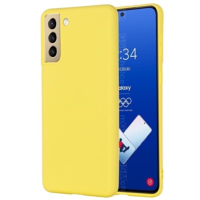 Samsung Galaxy S21 FE (Fan Edition) 5G Shell kieto silikono (TPU) dėklas geltonas - nugarėlė | Priedai.lt