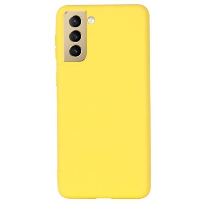 Samsung Galaxy S21 FE (Fan Edition) 5G Shell kieto silikono (TPU) dėklas geltonas - nugarėlė | Priedai.lt