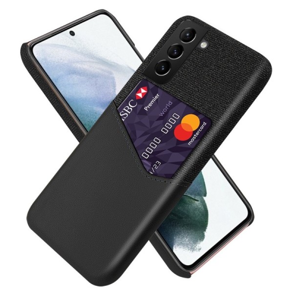 „KSQ“ Shell dėklas su kišenėle - juodas (Galaxy S21 FE 5G)