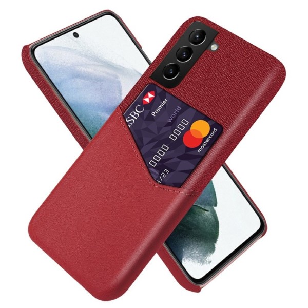 „KSQ“ Shell dėklas su kišenėle - raudonas (Galaxy S21 FE 5G)