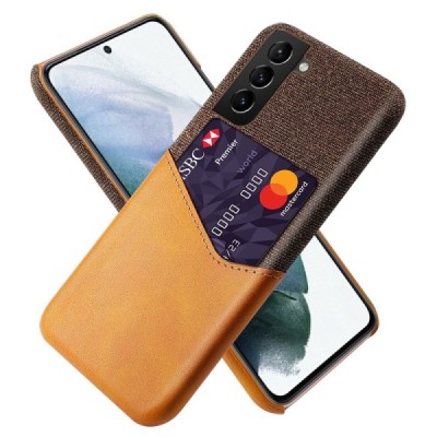 „KSQ“ Shell Samsung Galaxy S21 FE (Fan Edition) 5G rudas odinis dėklas - nugarėlė su kišenėle kortelėms | Priedai.lt