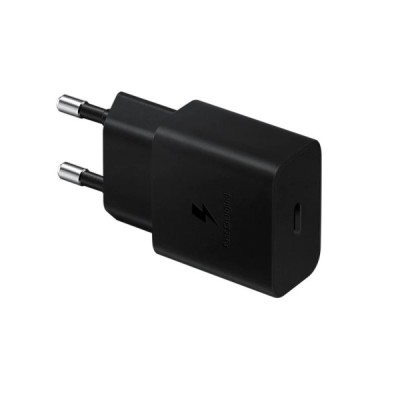 Originalus „Samsung“ PD Fast Charging 15W EP-T1510 įkroviklis - juodas + Type-C laidas | Priedai.lt