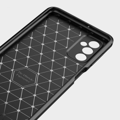 Samsung Galaxy M52 5G (M526) „Carbon“ kieto silikono TPU juodas dėklas - nugarėlė | Priedai.lt