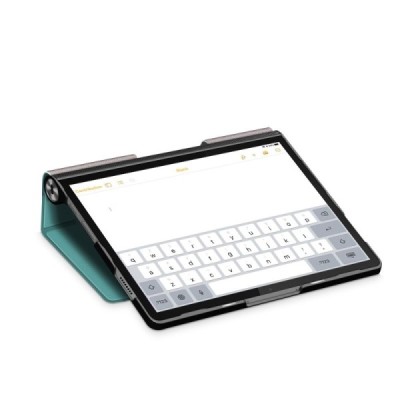 Lenovo Yoga Tab 11 atverčiamas žalias odinis dėklas - knygutė | Priedai.lt