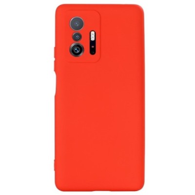 Xiaomi 11T (11T Pro) Shell kieto silikono (TPU) dėklas raudonas - nugarėlė | Priedai.lt