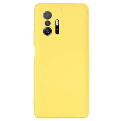 Xiaomi 11T (11T Pro) Shell kieto silikono (TPU) dėklas geltonas - nugarėlė | Priedai.lt