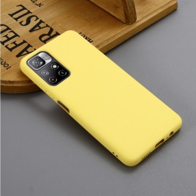 Xiaomi Poco M4 Pro (Redmi Note 11 5G) Shell kieto silikono TPU geltonas dėklas - nugarėlė | Priedai.lt