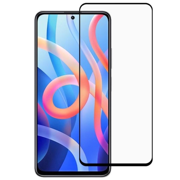 „Rurihai“ Tempered Glass pilnai dengiantis apsauginis ekrano stiklas 2.5D - juodas (Poco M4 Pro 5G / Redmi Note 11 5G)