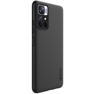 Nillkin Frosted Shield Xiaomi Poco M4 Pro (Redmi Note 11 5G) juodas plastikinis dėklas | Priedai.lt
