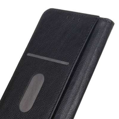 Xiaomi Poco M4 Pro (Redmi Note 11 5G) Solidus juodas odinis atverčiamas dėklas - knygutė | Priedai.lt