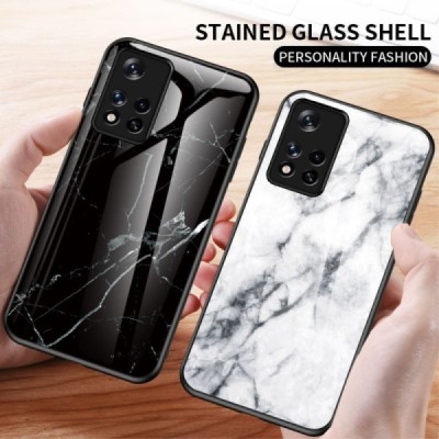 Xiaomi Poco M4 Pro (Redmi Note 11 5G) „Marble“ kieto silikono TPU juodas / auksinis dėklas - nugarėlė | Priedai.lt