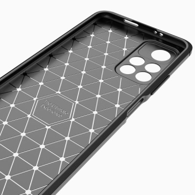 Xiaomi Poco M4 Pro (Redmi Note 11 5G) „Carbon“ kieto silikono TPU juodas dėklas - nugarėlė | Priedai.lt