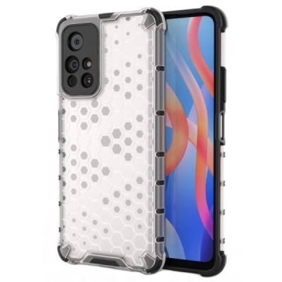Honeycomb sustiprintos apsaugos Xiaomi Poco M4 Pro (Redmi Note 11 5G)  5G skaidrus kieto silikono (TPU) ir plastiko dėklas | Pri