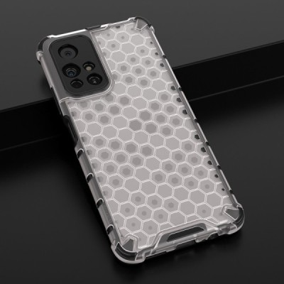 Honeycomb sustiprintos apsaugos Xiaomi Poco M4 Pro (Redmi Note 11 5G)  5G skaidrus kieto silikono (TPU) ir plastiko dėklas | Pri