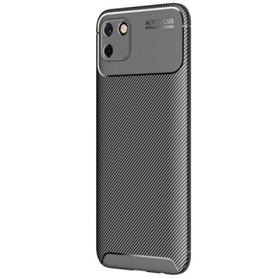 Realme C11 „Fiber“ kieto silikono TPU juodas dėklas - nugarėlė | Priedai.lt