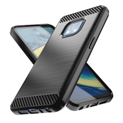 Nokia XR20 „Carbon“ kieto silikono TPU juodas dėklas - nugarėlė | Priedai.lt
