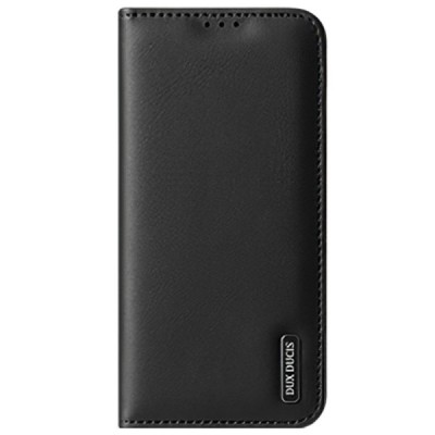 „Dux Ducis“ Hivo serijos Samsung Galaxy S22 5G (SM-S901X) juodas odinis atverčiamas dėklas | Priedai.lt