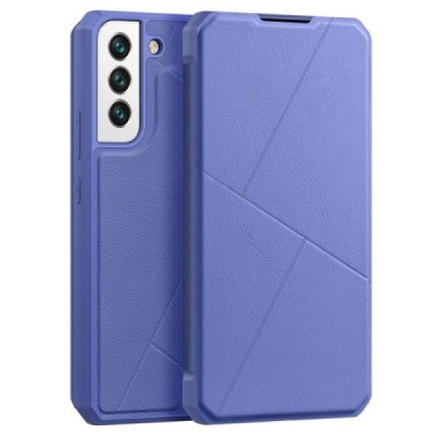 Dux Ducis Skin X serijos Samsung Galaxy S22 5G (SM-S901X) violetinis odinis atverčiamas dėklas | Priedai.lt