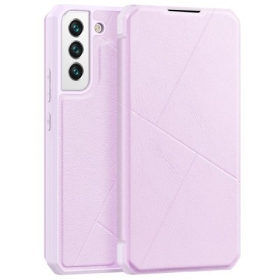 Dux Ducis Skin X serijos Samsung Galaxy S22 5G (SM-S901X) rožinis odinis atverčiamas dėklas | Priedai.lt