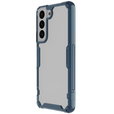 „Nillkin“ Nature TPU Pro Samsung Galaxy S22 5G (SM-S901X) skaidrus sustiprintos apsaugos kieto silikono mėlynas dėklas | Priedai