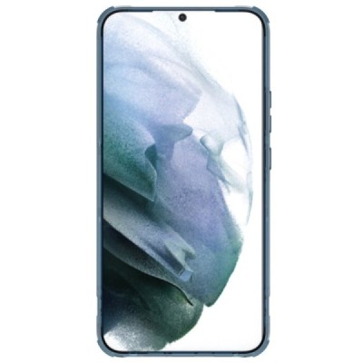 „Nillkin“ Nature TPU Pro Samsung Galaxy S22+ 5G (SM-S906X) skaidrus sustiprintos apsaugos kieto silikono mėlynas dėklas | Prieda