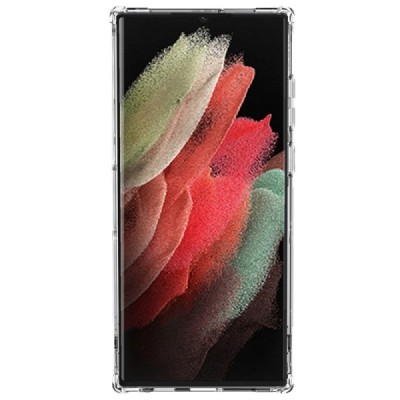 „Nillkin“ Nature TPU Pro Samsung Galaxy S22 Ultra 5G (SM-S908X) sustiprintos apsaugos kieto silikono skaidrus dėklas | Priedai.l