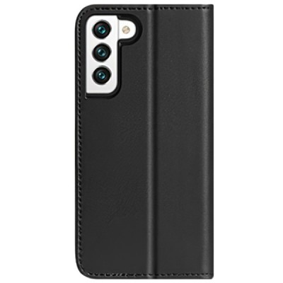 „Dux Ducis“ Hivo serijos Samsung Galaxy S22+ 5G (SM-S906X) juodas odinis atverčiamas dėklas | Priedai.lt