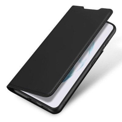 „Dux Ducis“ Skin serijos Samsung Galaxy S22+ 5G (SM-S906X) juodas odinis atverčiamas dėklas | Priedai.lt