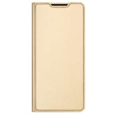 „Dux Ducis“ Skin serijos Samsung Galaxy S22+ 5G (SM-S906X) auksinis odinis atverčiamas dėklas | Priedai.lt