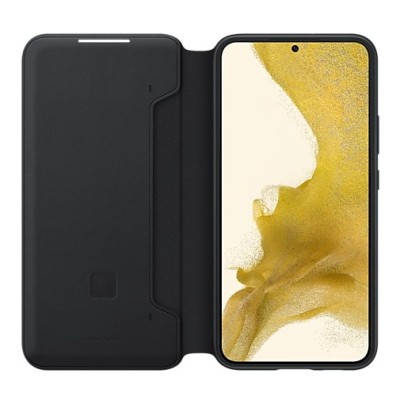 Samsung Galaxy S22+ 5G (SM-S906X) originalus Smart Led View Cover (EF-NS906) atverčiamas juodas dėklas - knygutė | Priedai.lt