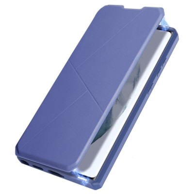 Dux Ducis Skin X serijos Samsung Galaxy S22 Ultra 5G (SM-S908X) violetinis odinis atverčiamas dėklas | Priedai.lt