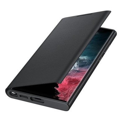 Samsung Galaxy S22 Ultra 5G (SM-S908X) originalus Smart Led View Cover (EF-NS908) atverčiamas juodas dėklas - knygutė | Priedai.
