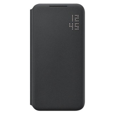 Samsung Galaxy S22 5G (SM-S901X) originalus Smart Led View Cover (EF-NS901) atverčiamas juodas dėklas - knygutė | Priedai.lt