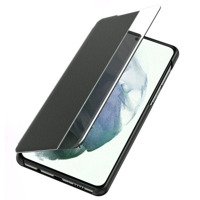 Samsung Galaxy S22 Ultra 5G (SM-S908X) View Line juodas atverčiamas dėklas - knygutė | Priedai.lt